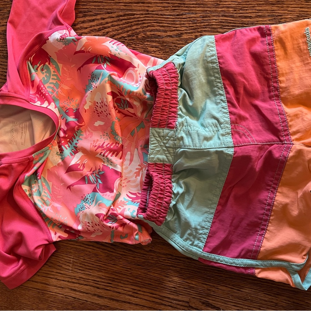 Patagonia Kids' Swim Set in Pink and Mint